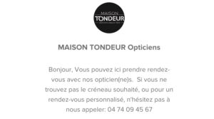 prendre rdv chez optique tonduer