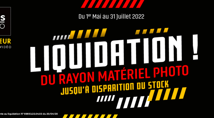 Liquidation du rayon matériel photo !