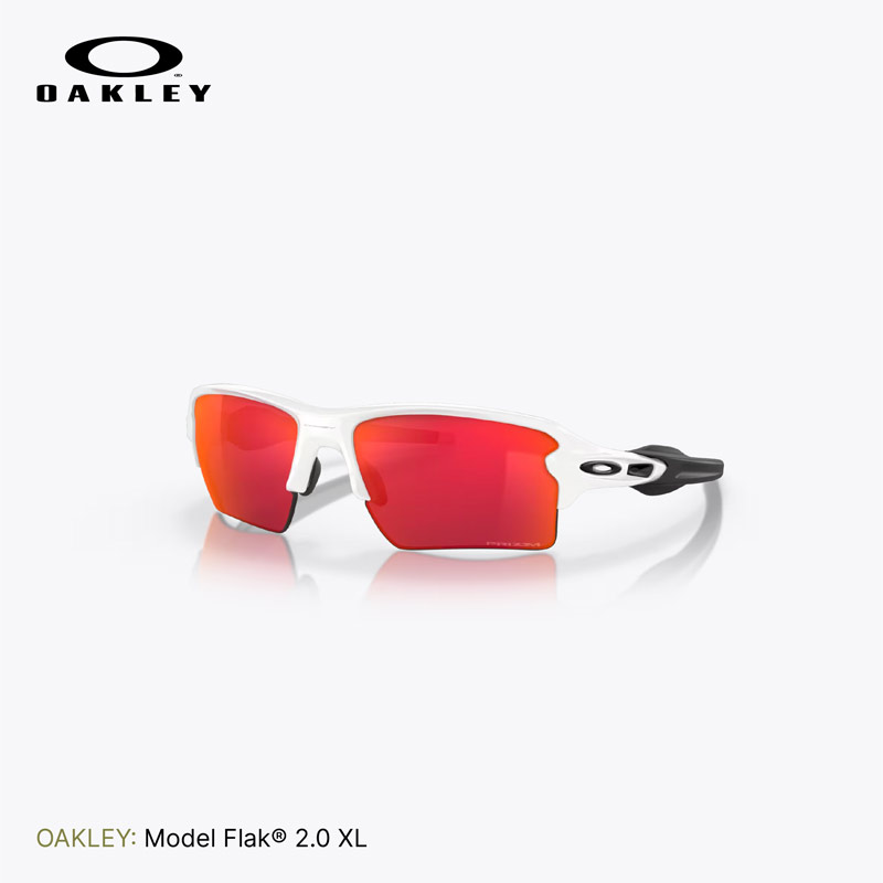 oakley flak blanc et rouge